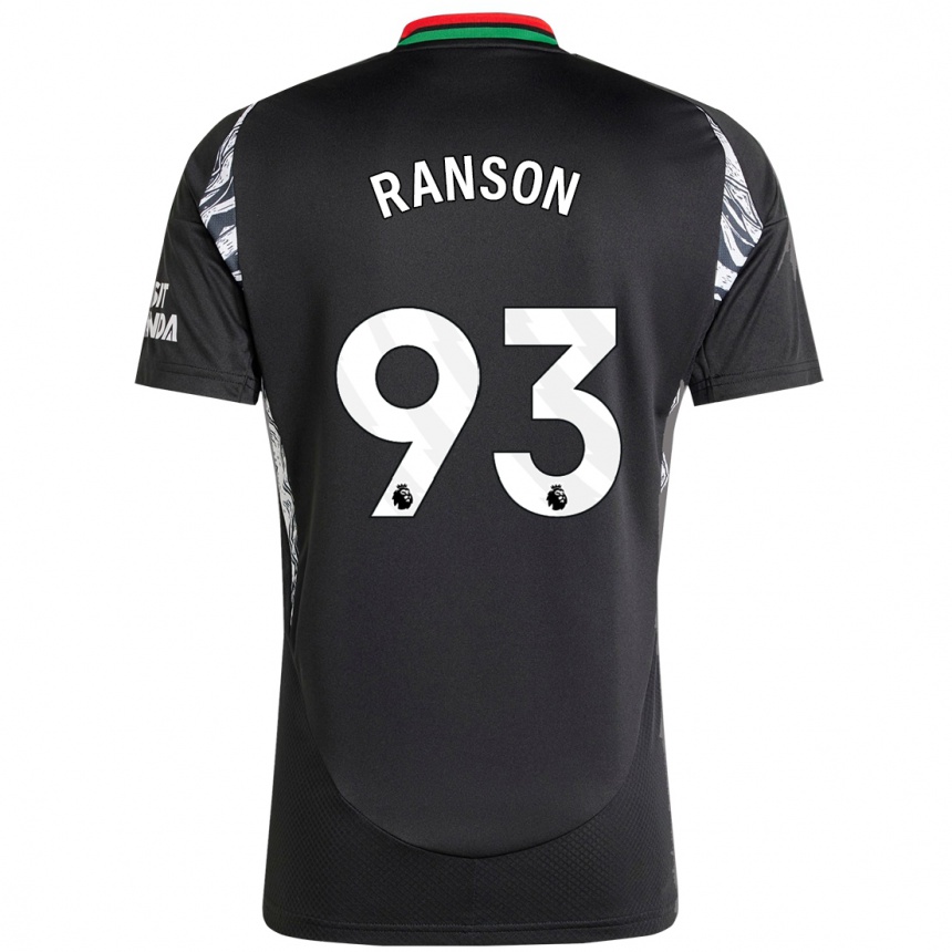 Kids Football Khari Ranson #93 Black Away Jersey 2024/25 T-Shirt