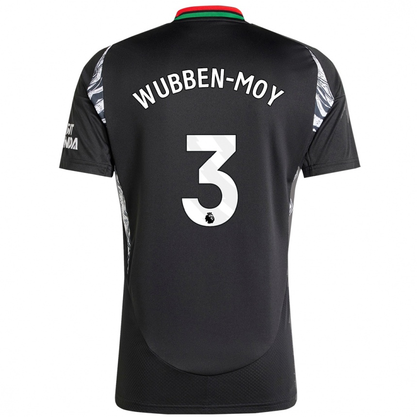 Kids Football Lotte Wubben-Moy #3 Black Away Jersey 2024/25 T-Shirt