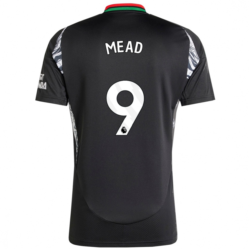 Kids Football Beth Mead #9 Black Away Jersey 2024/25 T-Shirt