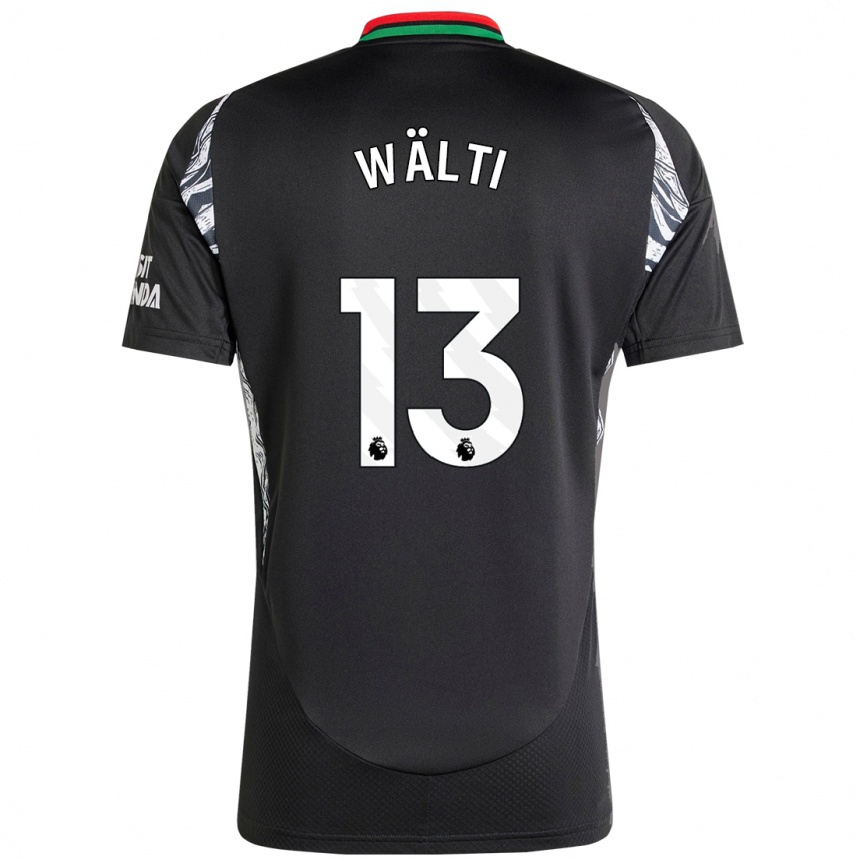 Kids Football Lia Wälti #13 Black Away Jersey 2024/25 T-Shirt