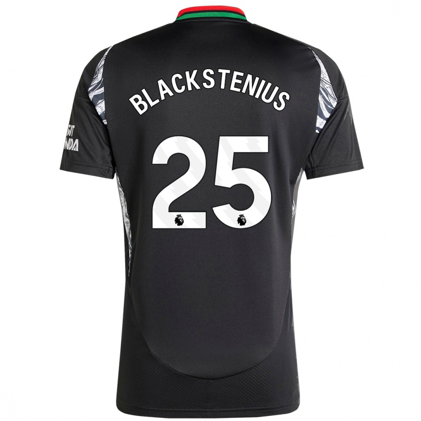 Kids Football Stina Blackstenius #25 Black Away Jersey 2024/25 T-Shirt