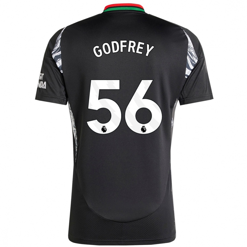 Kids Football Freya Godfrey #56 Black Away Jersey 2024/25 T-Shirt