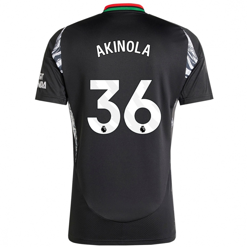 Kids Football Tim Akinola #36 Black Away Jersey 2024/25 T-Shirt