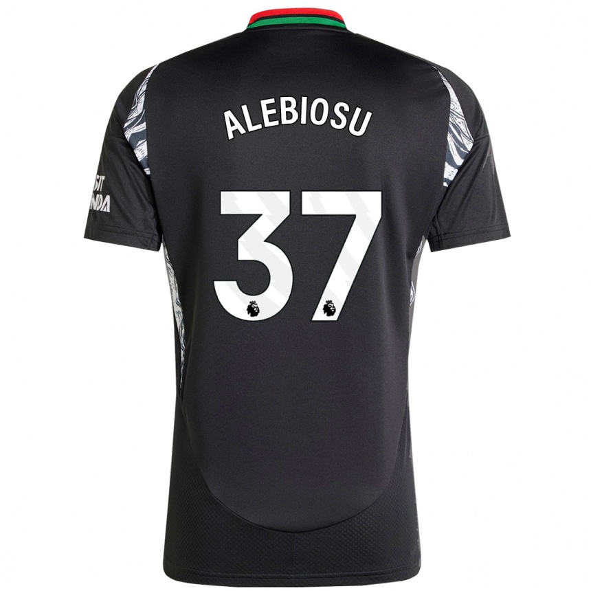 Kids Football Ryan Alebiosu #37 Black Away Jersey 2024/25 T-Shirt