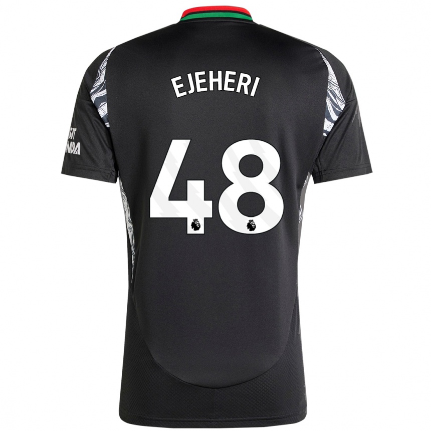 Kids Football Ovie Ejeheri #48 Black Away Jersey 2024/25 T-Shirt