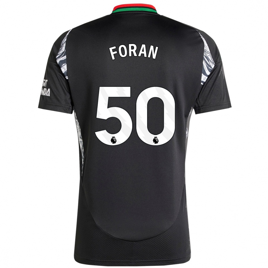 Kids Football Taylor Foran #50 Black Away Jersey 2024/25 T-Shirt