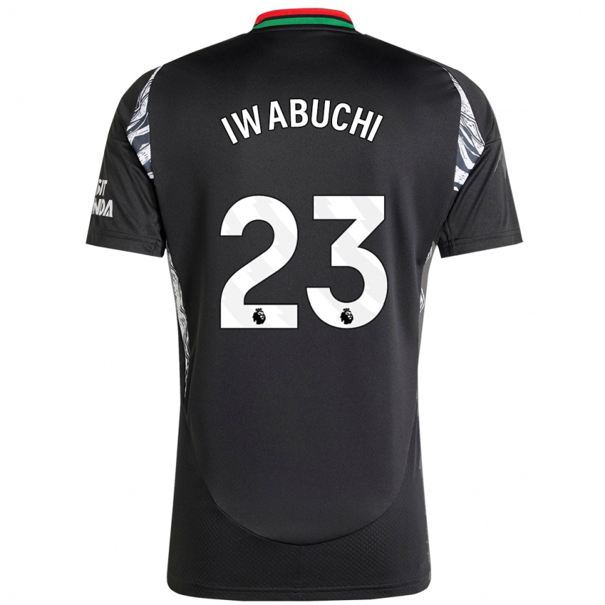 Kids Football Mana Iwabuchi #23 Black Away Jersey 2024/25 T-Shirt