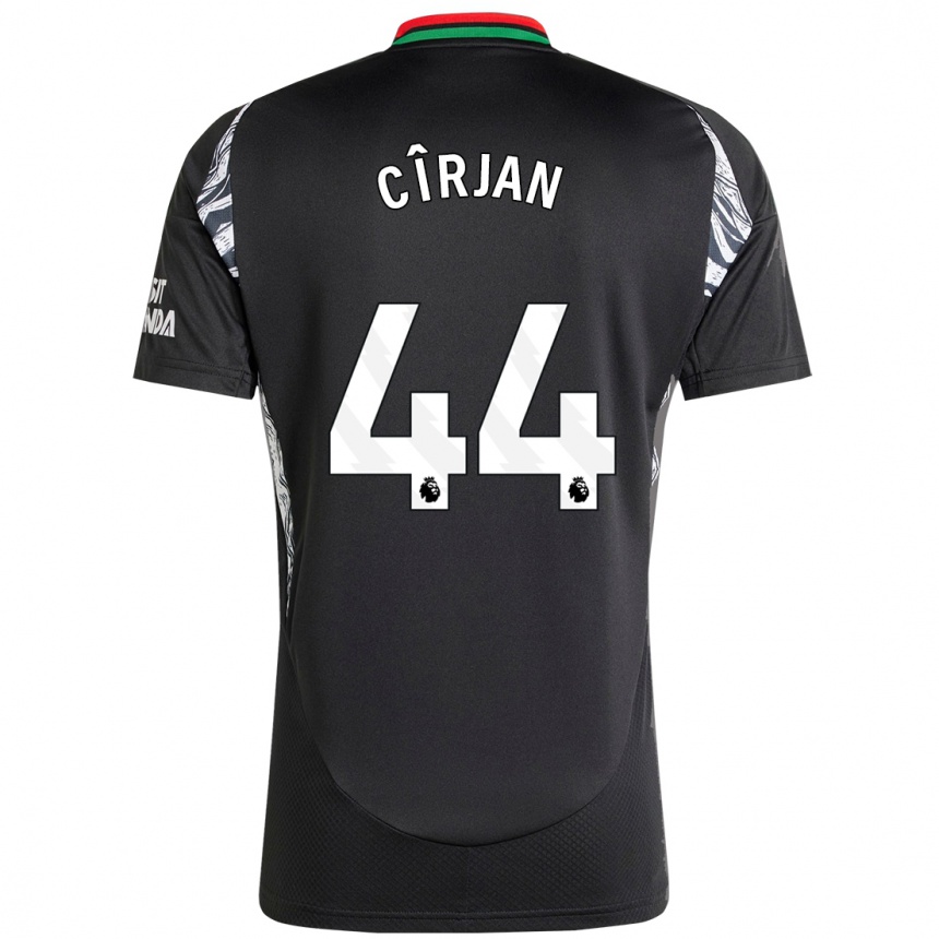 Kids Football Catalin Cîrjan #44 Black Away Jersey 2024/25 T-Shirt