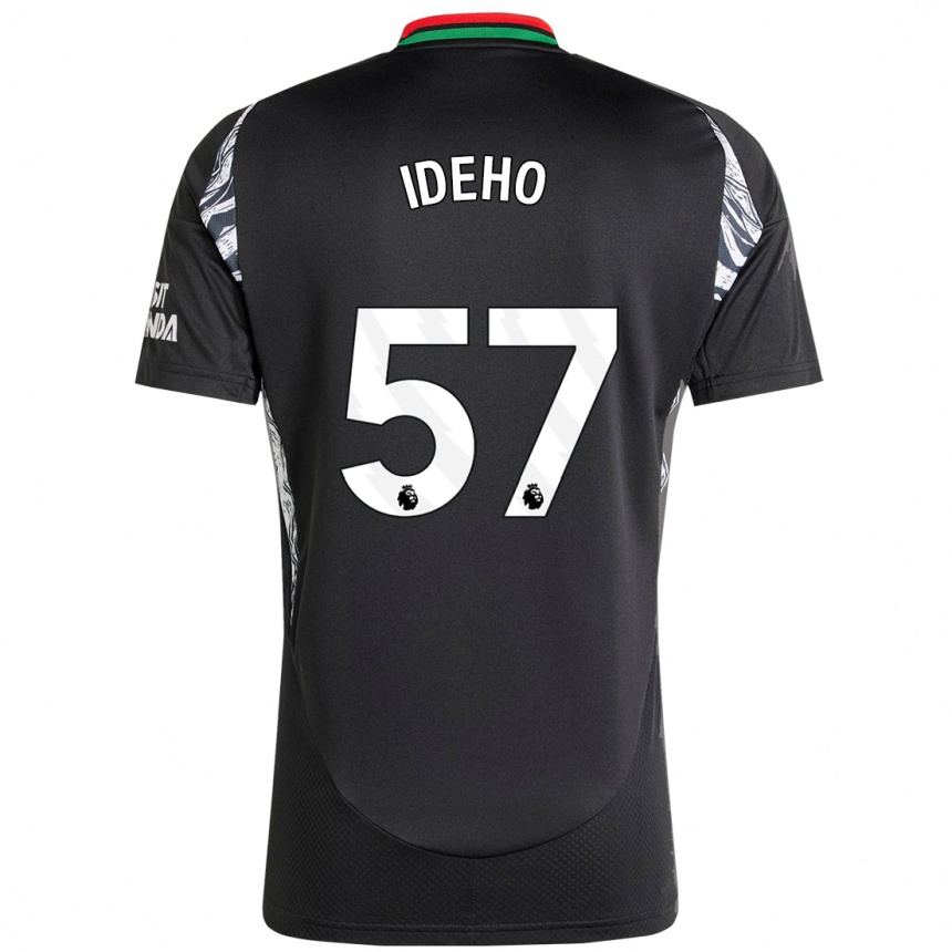 Kids Football Joel Ideho #57 Black Away Jersey 2024/25 T-Shirt