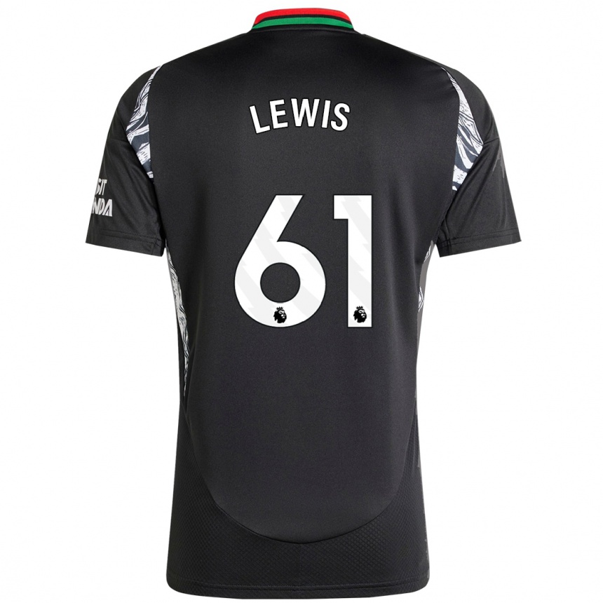 Kids Football George Lewis #61 Black Away Jersey 2024/25 T-Shirt