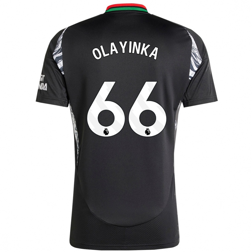 Kids Football James Olayinka #66 Black Away Jersey 2024/25 T-Shirt