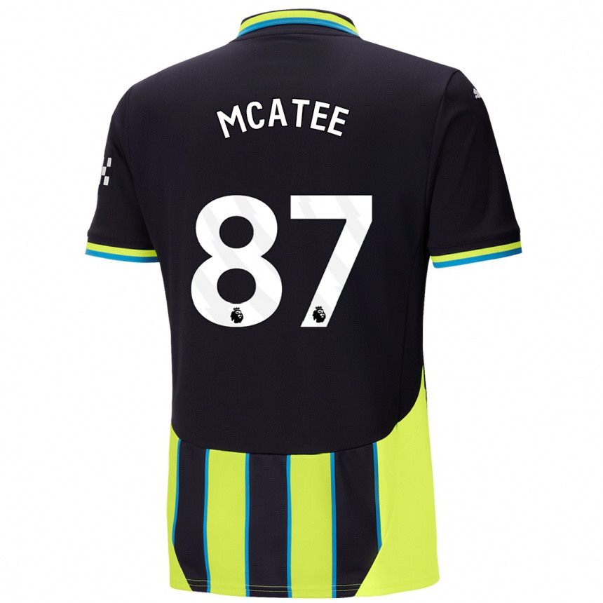 Kids Football James Mcatee #87 Blue Yellow Away Jersey 2024/25 T-Shirt