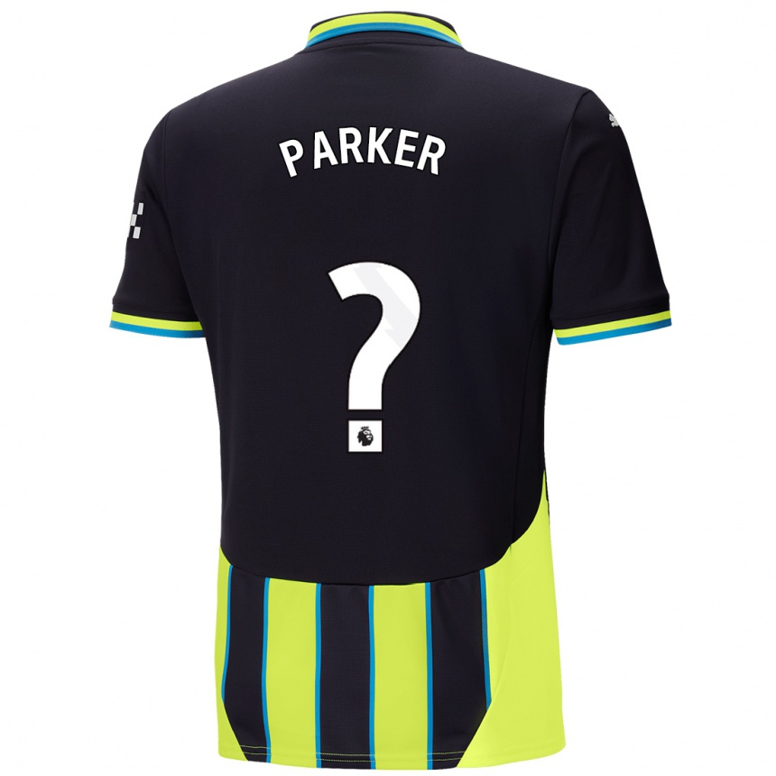 Kids Football Harrison Parker #0 Blue Yellow Away Jersey 2024/25 T-Shirt