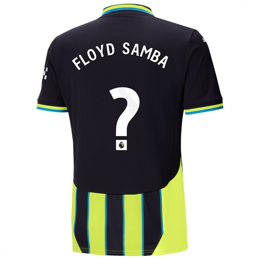 Kids Football Floyd Samba #0 Blue Yellow Away Jersey 2024/25 T-Shirt