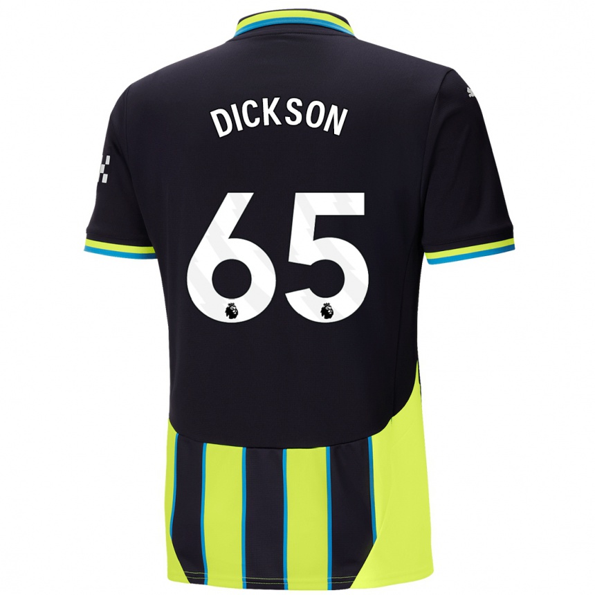 Kids Football Will Dickson #65 Blue Yellow Away Jersey 2024/25 T-Shirt