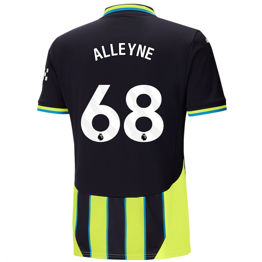 Kids Football Max Alleyne #68 Blue Yellow Away Jersey 2024/25 T-Shirt