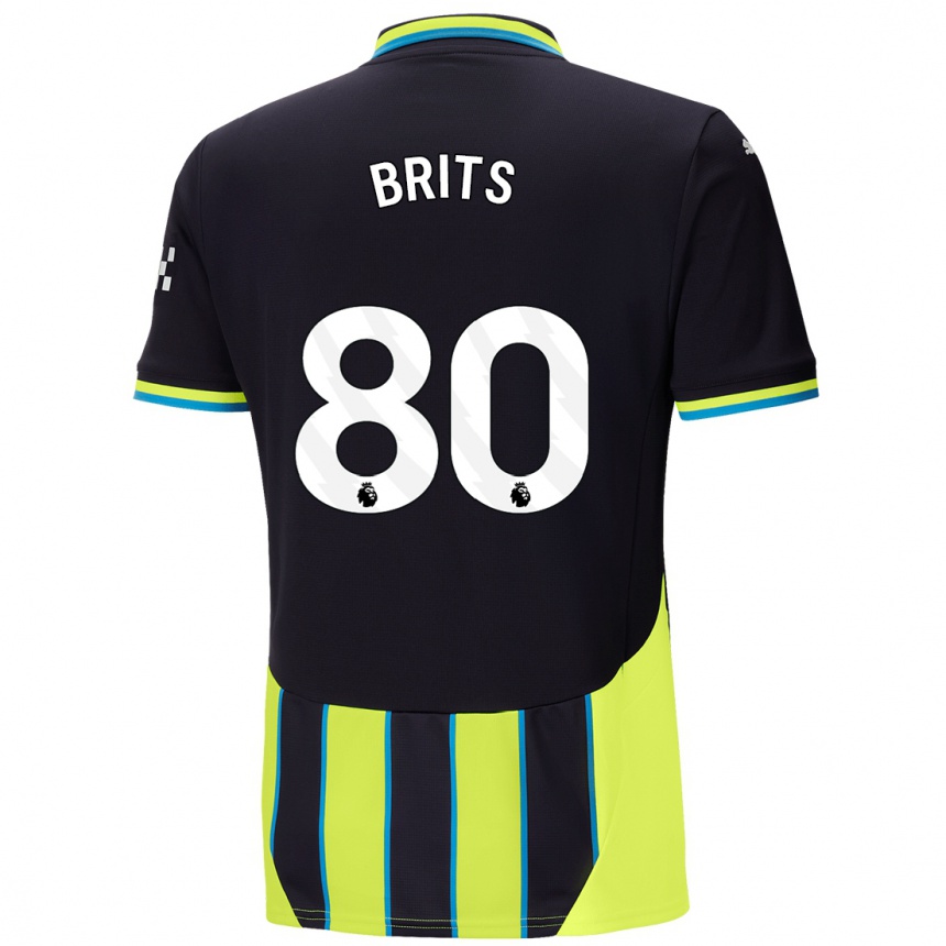 Kids Football Spike Brits #80 Blue Yellow Away Jersey 2024/25 T-Shirt