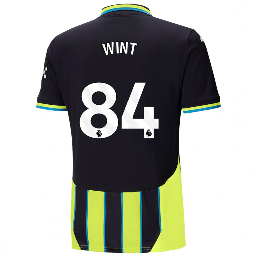 Kids Football Jack Wint #84 Blue Yellow Away Jersey 2024/25 T-Shirt