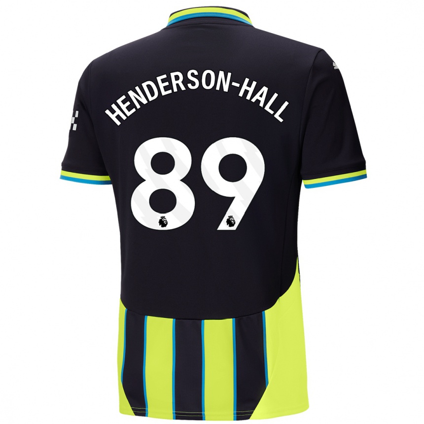 Kids Football Matty Henderson-Hall #89 Blue Yellow Away Jersey 2024/25 T-Shirt