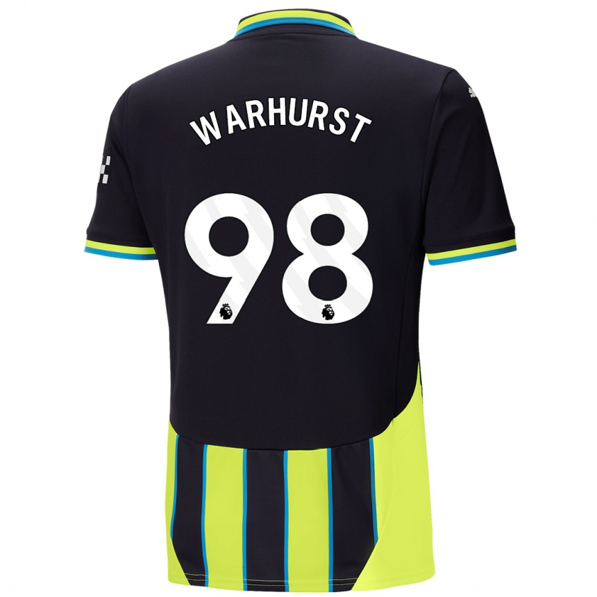 Kids Football Matthew Warhurst #98 Blue Yellow Away Jersey 2024/25 T-Shirt