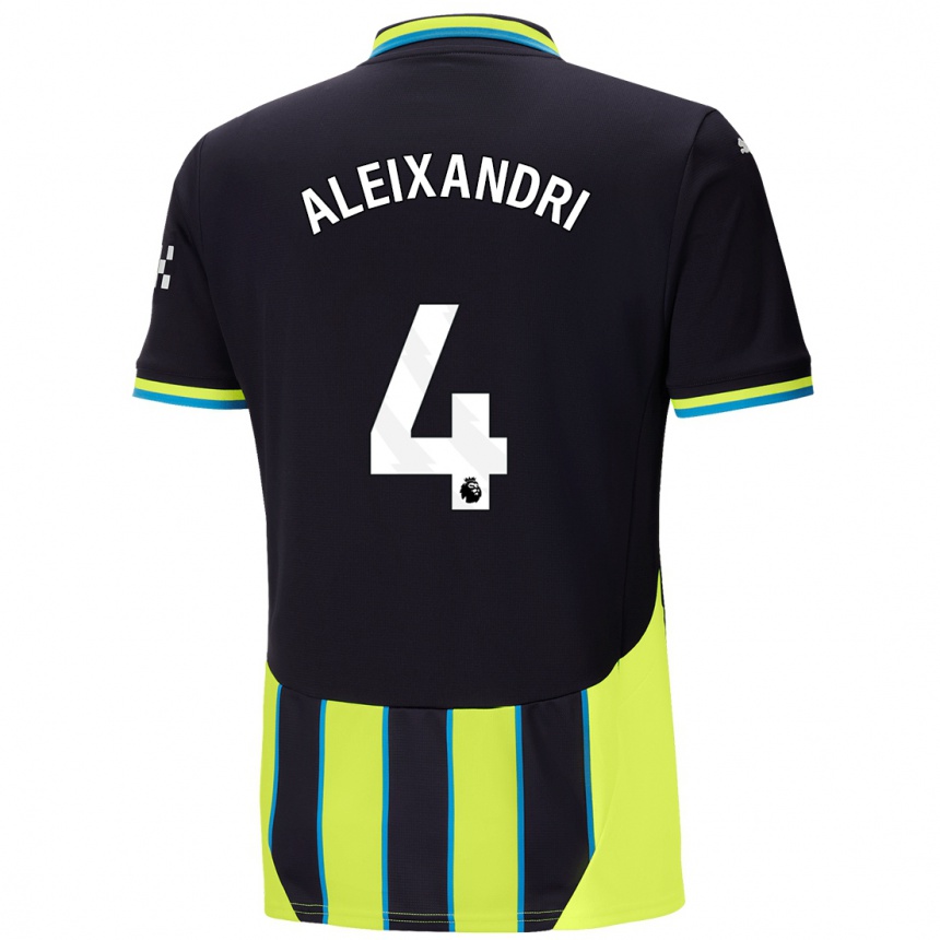 Kids Football Laia Aleixandri #4 Blue Yellow Away Jersey 2024/25 T-Shirt