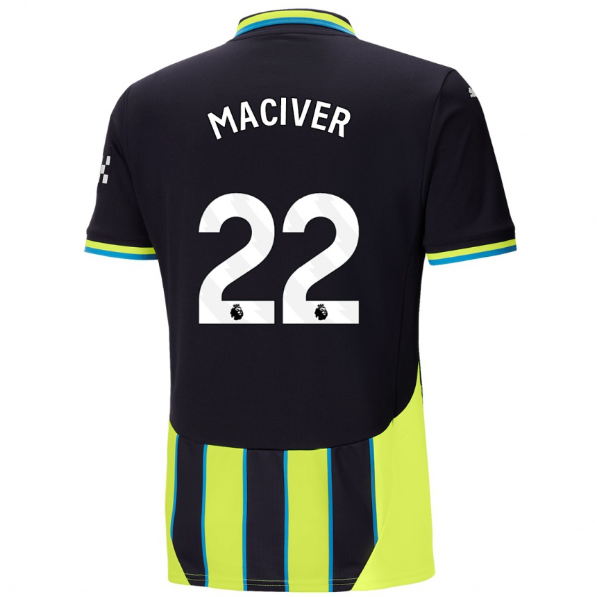 Kids Football Sandy Maciver #22 Blue Yellow Away Jersey 2024/25 T-Shirt