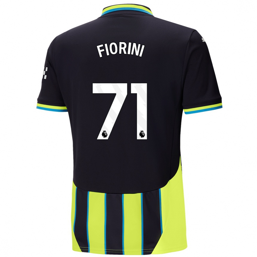 Kids Football Lewis Fiorini #71 Blue Yellow Away Jersey 2024/25 T-Shirt