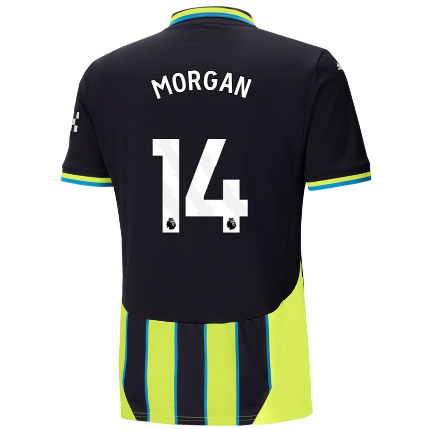 Kids Football Esme Morgan #14 Blue Yellow Away Jersey 2024/25 T-Shirt