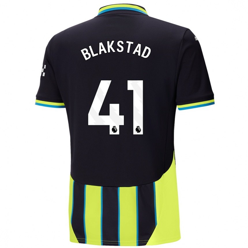 Kids Football Julie Blakstad #41 Blue Yellow Away Jersey 2024/25 T-Shirt