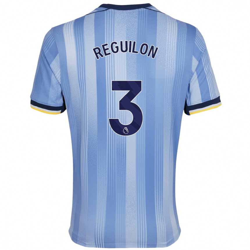 Kids Football Sergio Reguilon #3 Light Blue Away Jersey 2024/25 T-Shirt