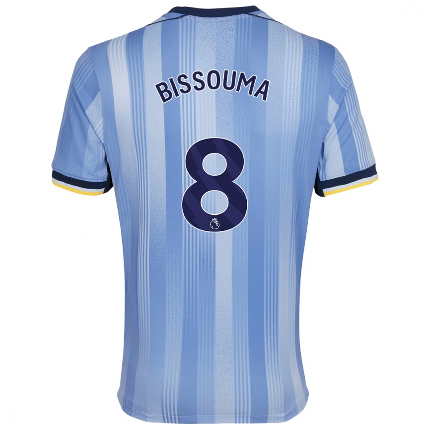 Kids Football Yves Bissouma #8 Light Blue Away Jersey 2024/25 T-Shirt