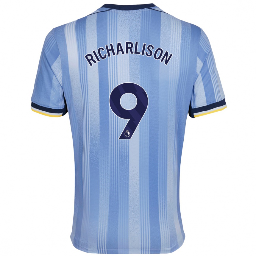 Kids Football Richarlison #9 Light Blue Away Jersey 2024/25 T-Shirt