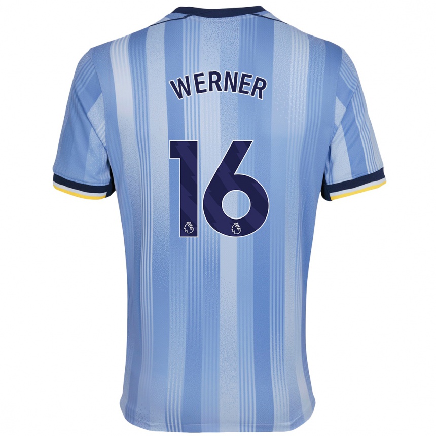 Kids Football Timo Werner #16 Light Blue Away Jersey 2024/25 T-Shirt