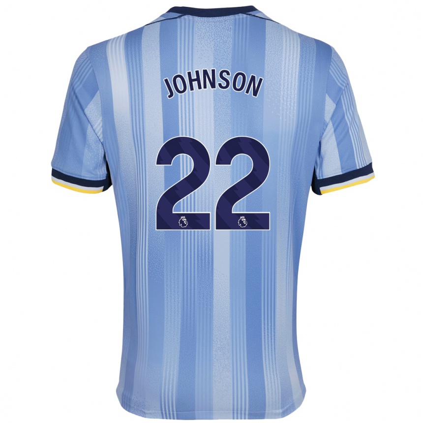 Kids Football Brennan Johnson #22 Light Blue Away Jersey 2024/25 T-Shirt