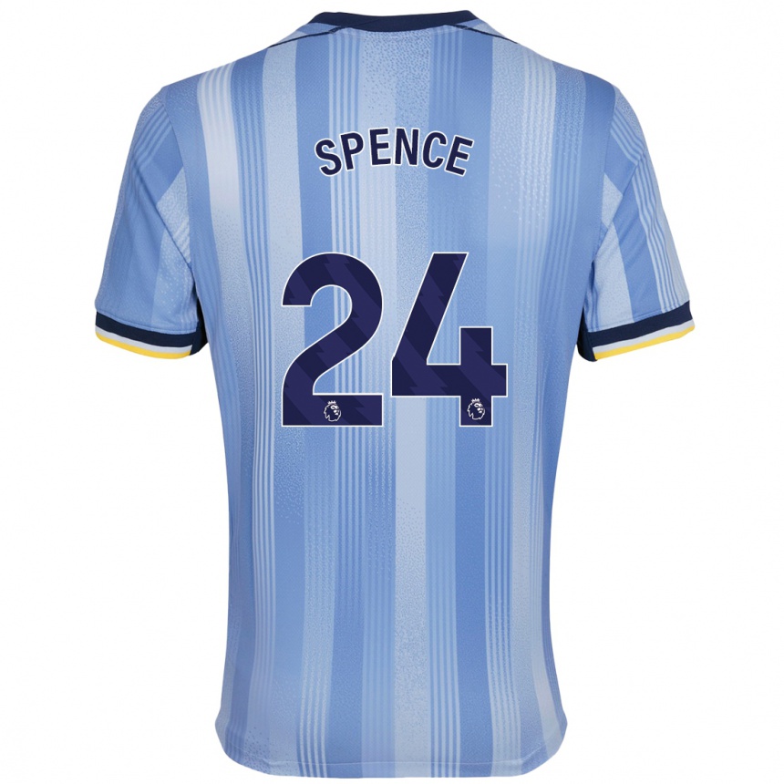 Kids Football Djed Spence #24 Light Blue Away Jersey 2024/25 T-Shirt