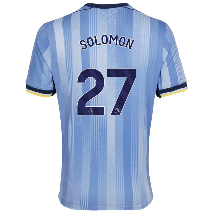 Kids Football Manor Solomon #27 Light Blue Away Jersey 2024/25 T-Shirt