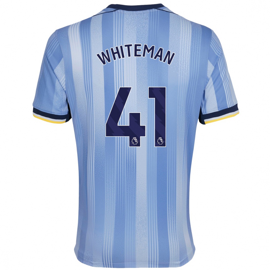 Kids Football Alfie Whiteman #41 Light Blue Away Jersey 2024/25 T-Shirt