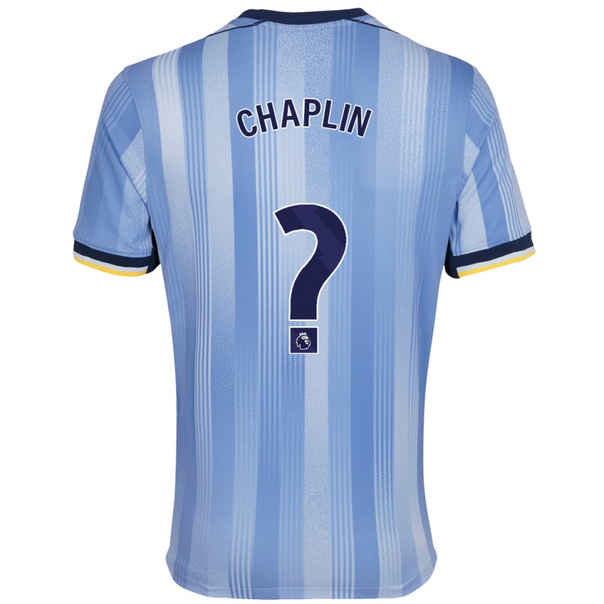 Kids Football Archie Chaplin #0 Light Blue Away Jersey 2024/25 T-Shirt