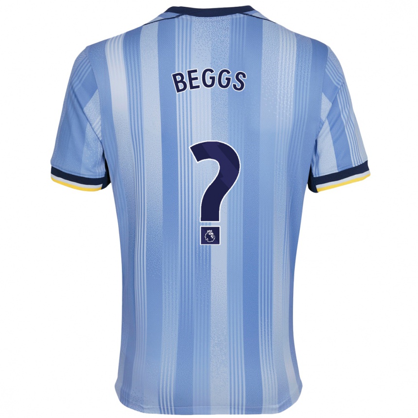 Kids Football Jamel Beggs #0 Light Blue Away Jersey 2024/25 T-Shirt