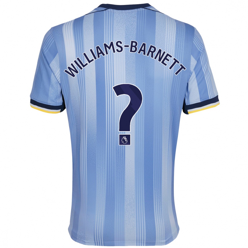 Kids Football Lucá Williams-Barnett #0 Light Blue Away Jersey 2024/25 T-Shirt