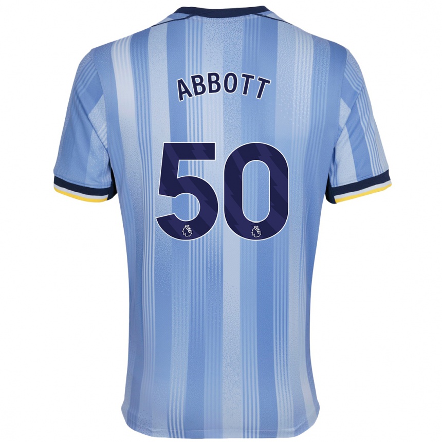 Kids Football George Abbott #50 Light Blue Away Jersey 2024/25 T-Shirt