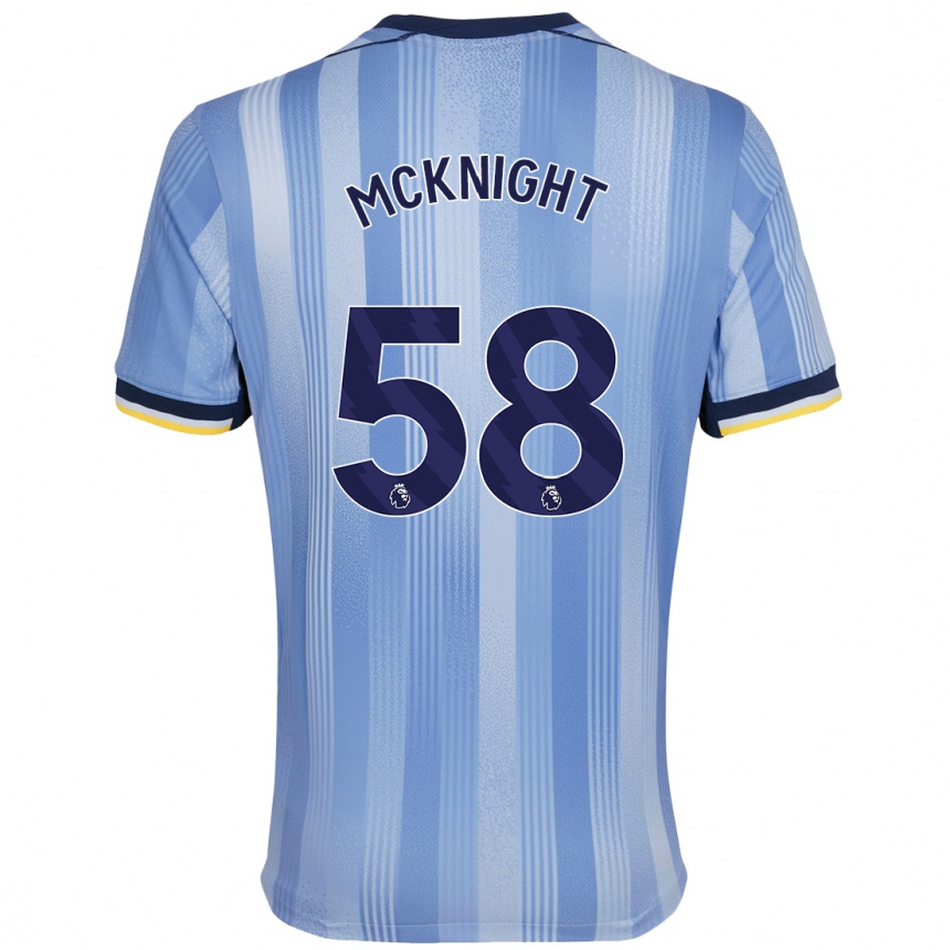 Kids Football Maxwell Mcknight #58 Light Blue Away Jersey 2024/25 T-Shirt