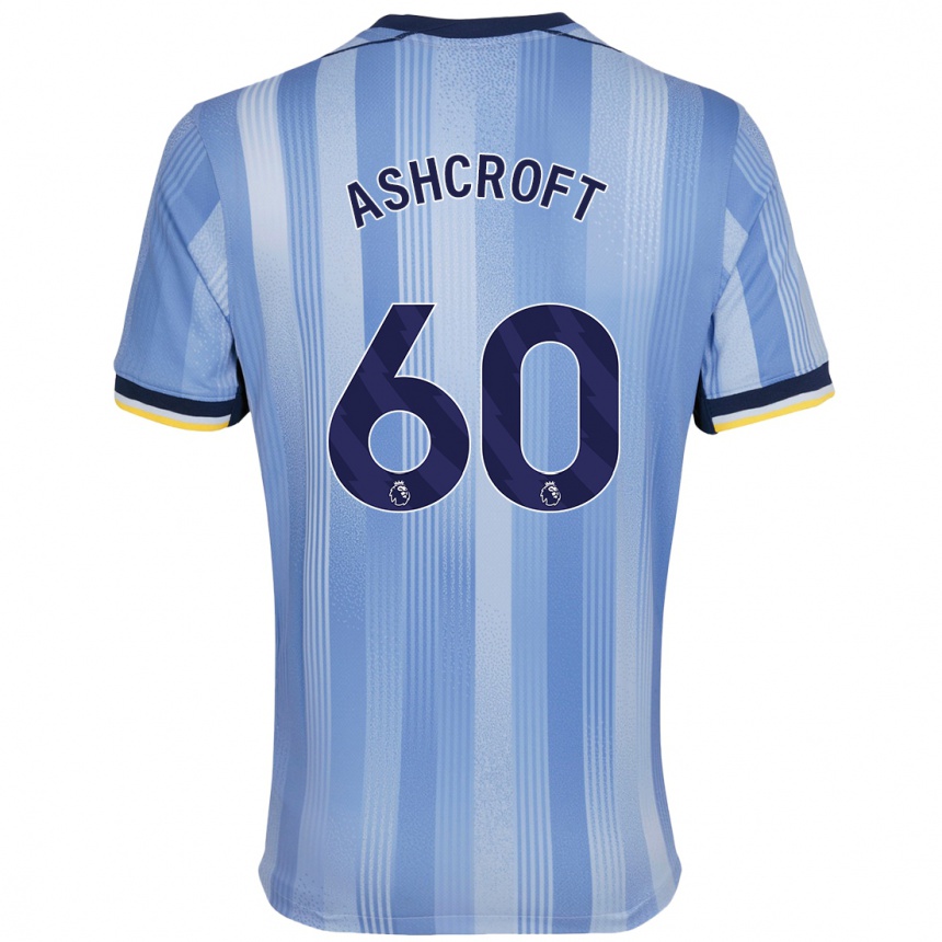 Kids Football Tyrell Ashcroft #60 Light Blue Away Jersey 2024/25 T-Shirt