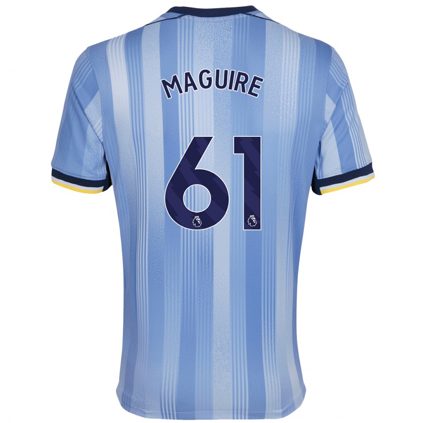 Kids Football Aaron Maguire #61 Light Blue Away Jersey 2024/25 T-Shirt