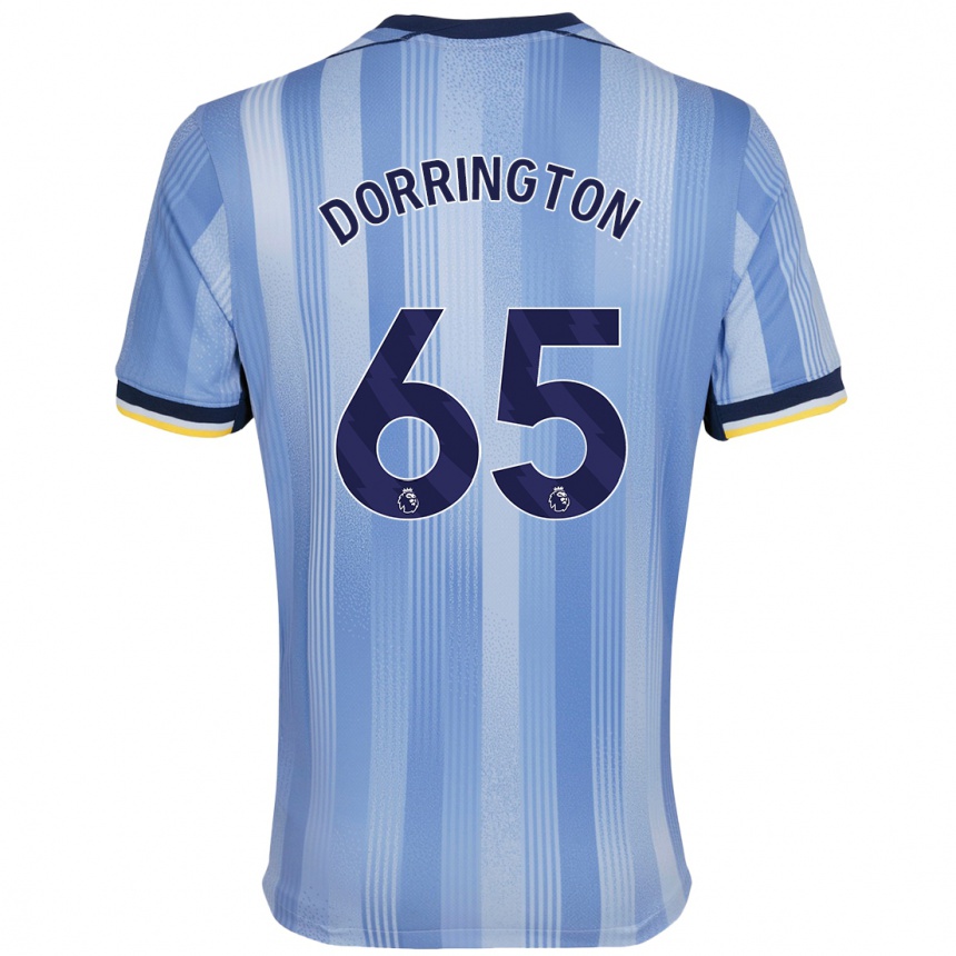 Kids Football Alfie Dorrington #65 Light Blue Away Jersey 2024/25 T-Shirt