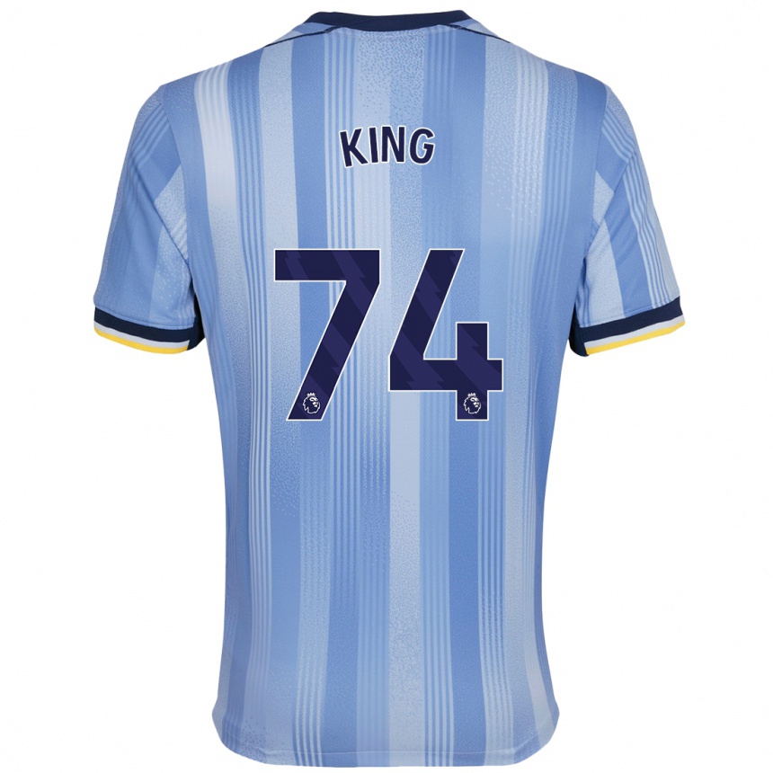 Kids Football Maeson King #74 Light Blue Away Jersey 2024/25 T-Shirt