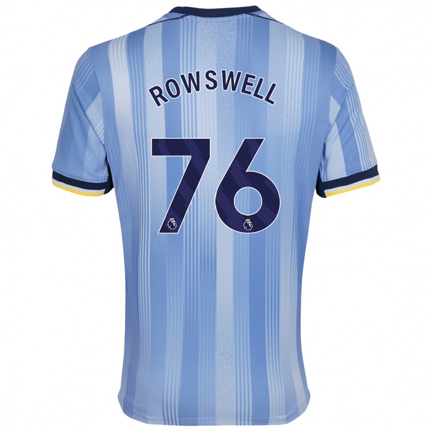 Kids Football James Rowswell #76 Light Blue Away Jersey 2024/25 T-Shirt