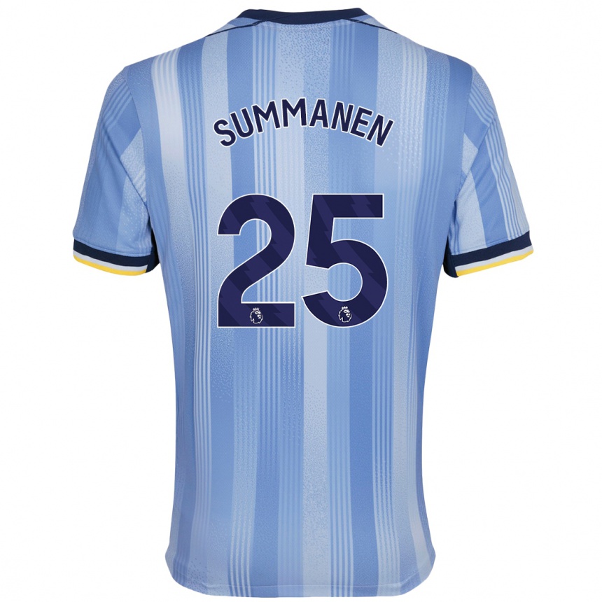 Kids Football Eveliina Summanen #25 Light Blue Away Jersey 2024/25 T-Shirt