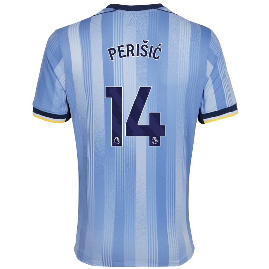 Kids Football Ivan Perisic #14 Light Blue Away Jersey 2024/25 T-Shirt