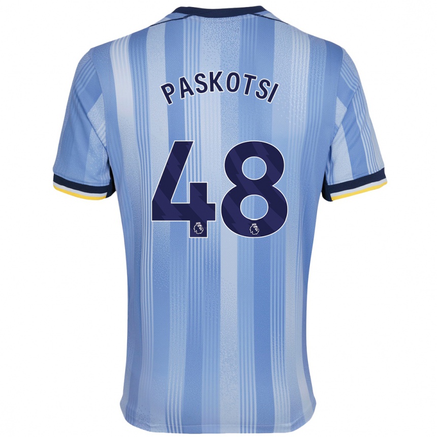 Kids Football Maksim Paskotsi #48 Light Blue Away Jersey 2024/25 T-Shirt